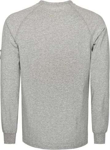 BOCOMAL Men's FR Shirts Long Sleeve Crewneck Fire Resistant 5.5oz Lightweight Cotton Work T Shirt CAT2 in Saudi Arabia