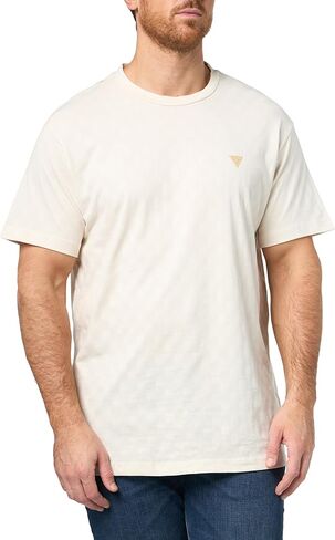 GUESS Men's Short Sleeve Small Triangle Knit in Saudi Arabia