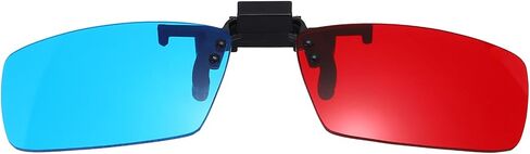 MECCANIXITY Red Blue/Cyan 3D Clip-on Glasses, Anaglyph 3D Viewing Glasses Hanging Frame Square for Movies Theater Games TV Photos Projector in Saudi Arabia