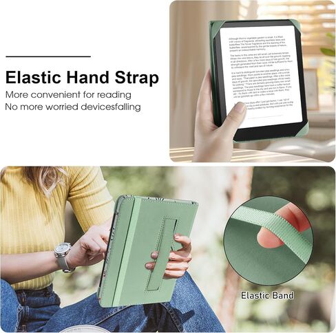 Universal Case for 6 inch Kindle eReader Compatible with Paperwhite(2015/2018)/Pocketbook and Tolino/Kobo Clara HD,6" eReader Protective Case Cover Elastic Rope,White Flowers in Saudi Arabia