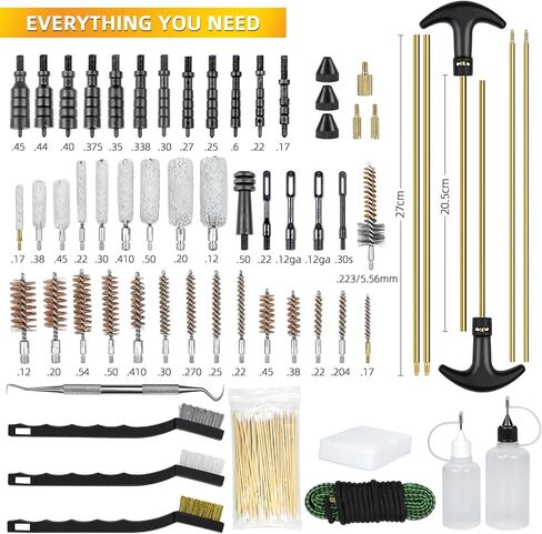 Gun Cleaning Kit for All Caliber Rifles,Pistol,Handgun,Shotgun,Universal Gun Cleaning Kit for .223/5.56 .308 7.62 9mm All Cal, Gun Accessories for Men in Saudi Arabia
