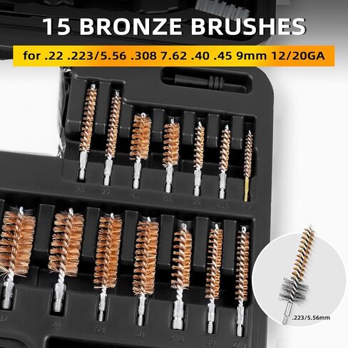 Gun Cleaning Kit for All Caliber Rifles,Pistol,Handgun,Shotgun,Universal Gun Cleaning Kit for .223/5.56 .308 7.62 9mm All Cal, Gun Accessories for Men in Saudi Arabia