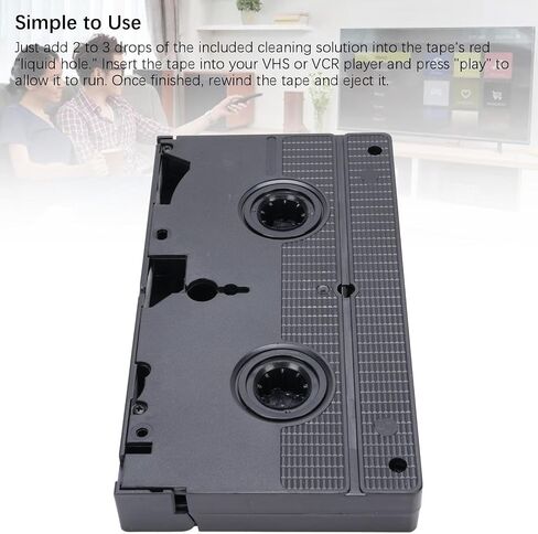 منظف ​​رأس Yoidesu VCR، منظف رأس فيديو VHS، منظف كامل بتقنية الرطب، قابل لإعادة الاستخدام حتى 50 مرة، سهل الاستخدام، تنظيف آمن، لمشغل VCR VHS in Saudi Arabia