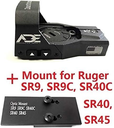 Ade Advanced Optics Zantitium RD3-015 Red Dot Reflex Sight for Ruger SR9,SR9C,SR40C,SR40,SR45 Pistol in Saudi Arabia