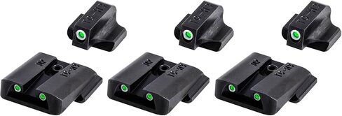 TruGlo Tritium يتوهج في الظلام مسدس بصري مع نقطة خضراء وبيضاء انتقالية لمسدسات سلسلة Smith & Wesson M&P، أسود (3 عبوات) in Saudi Arabia