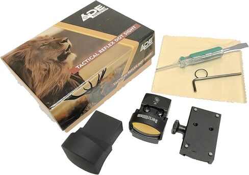 Ade Advanced Optics BERTRILLIUM RD3-013 جهاز رؤية منعكس للنقطة الحمراء + لوحة تثبيت بصرية لمسدس Ruger Security 9 + لوحة تركيب Picatinny قياسية in Saudi Arabia