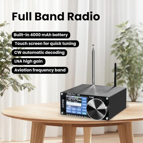 ATS25pro+ AIR Radio Portable AM FM, Bluetooth WiFi Radio AIR Band, FM SW SSB MW LW AIR SDR Aviation Band Receiver, Shortwave Radio for Home, Indoor, Outdoor, Travel, Camping, Climbing in Saudi Arabia