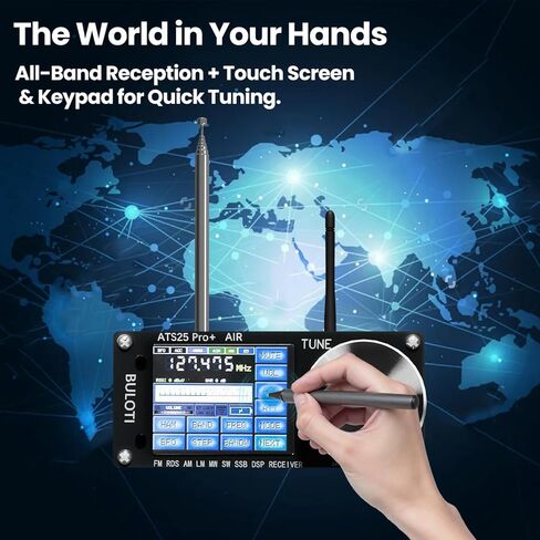 ATS25pro+ AIR Radio Portable AM FM, Bluetooth WiFi Radio AIR Band, FM SW SSB MW LW AIR SDR Aviation Band Receiver, Shortwave Radio for Home, Indoor, Outdoor, Travel, Camping, Climbing in Saudi Arabia