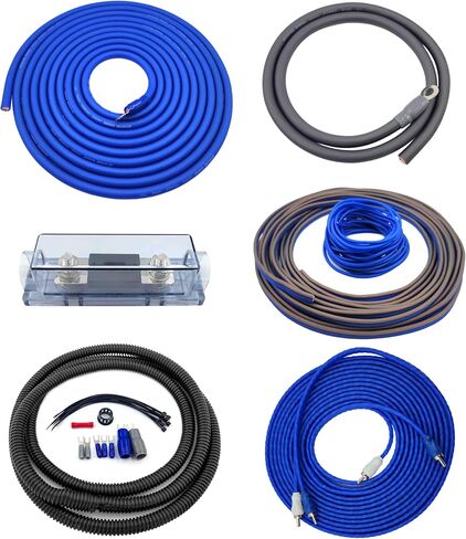 4 AWG CCA Copper 1200 W Cable Car Audio Amp Wire Kit for Amplifier Wiring | True Spec Automotive Vehicle Aftermarket Subwoofer Stereo Installation Kits, incl Power Ground Cable RCA Speaker Remote Wires in Saudi Arabia