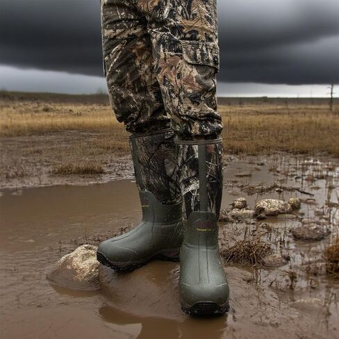 Hunting Boots for Men with 800g Insulation, Waterproof Rubber Cold-Weather Boots with 6mm Neoprene, Steel Shank & Anti-Slip Sole for Hunting and Working in Saudi Arabia