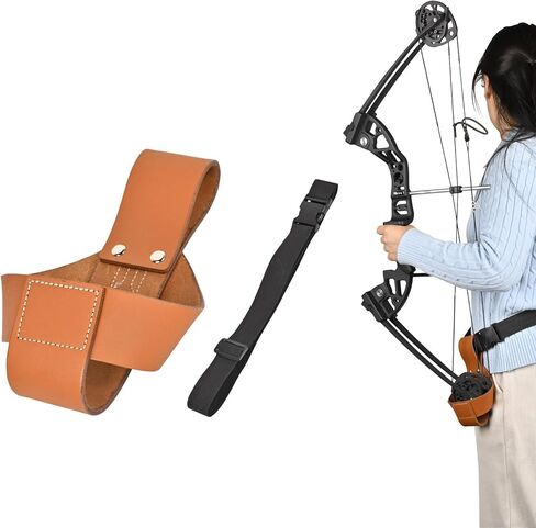 SPG Compound Bow Belt Holder - Archery Bow Holder bag with Adjustable Belt for Holding Up Bows Waist Compound Bow Pouch Hunting Shooting Practice Accessories in Kuwait