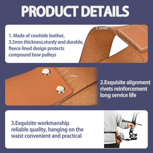 SPG Compound Bow Belt Holder - Archery Bow Holder bag with Adjustable Belt for Holding Up Bows Waist Compound Bow Pouch Hunting Shooting Practice Accessories in Kuwait