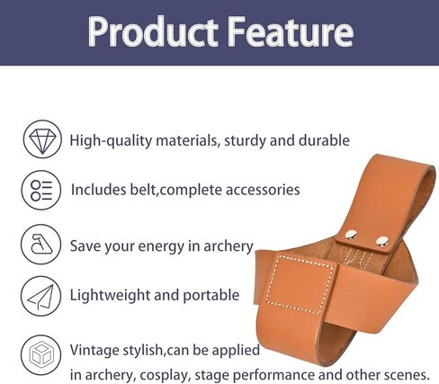 SPG Compound Bow Belt Holder - Archery Bow Holder bag with Adjustable Belt for Holding Up Bows Waist Compound Bow Pouch Hunting Shooting Practice Accessories in Kuwait