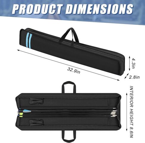Archery Arrow Case 33'' Portable Soft Compact Arrow Box Oxford Cloth Storage Quiver for Outdoor Hunting Target Shooting Bag Shooting Practice in Saudi Arabia