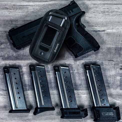 2 حزمة مجلة عالمية IWB الحقيبة المخفية تحمل 9 مم .40 .45 .380 .357، ماج الحافظة لS & W M & P Sig Sauer Ruger Glock، يناسب أي 7 10 15 مقاطع مستديرة جميع المسدسات، مسدس ذخيرة مسدس الذخيرة الحافظات in Kuwait