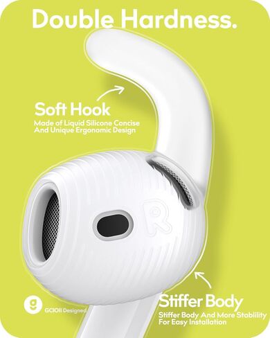 3 Pairs for AirPods Pro 3 Ear Hooks Covers (2025) [Added Storage Pouch] Anti Slip Sport Ear Tips Accessories Compatible with Apple AirPods Pro 3rd Generation (White) in Saudi Arabia
