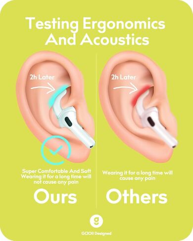 3 Pairs for AirPods Pro 3 Ear Hooks Covers (2025) [Added Storage Pouch] Anti Slip Sport Ear Tips Accessories Compatible with Apple AirPods Pro 3rd Generation (White) in Saudi Arabia