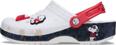 Crocs Unisex Classic Peanuts Snoopy Clogs, White/Multi, 8 US Men in Saudi Arabia
