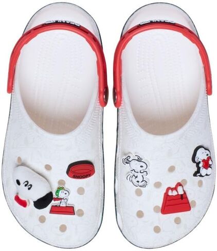 Crocs Unisex Classic Peanuts Snoopy Clogs, White/Multi, 8 US Men in Saudi Arabia