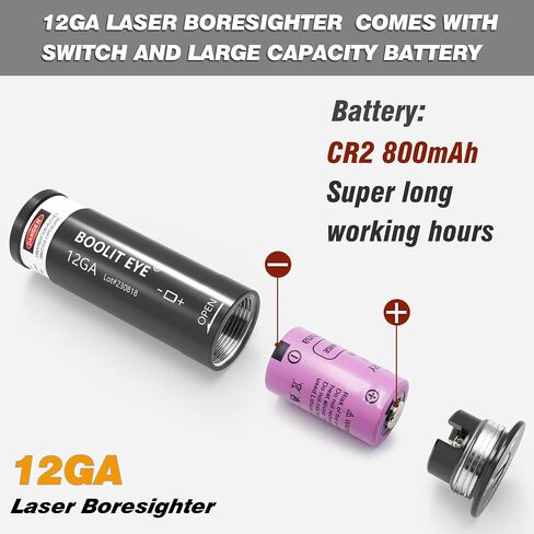 Laser Bore Sight 12GA Red/Green Laser Boresighter Comes with Switch and Large Capacity Battery in Saudi Arabia