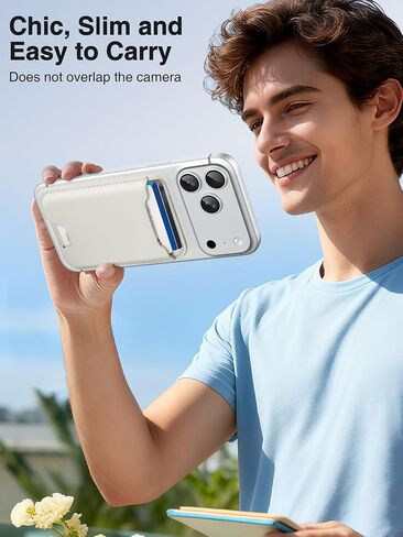 TopMade لمحفظة Magsafe، أقوى حامل بطاقات مغناطيسية لسلسلة iPhone 17 وiPhone 16/15/14/13/12، محفظة هاتف مغناطيسية جلدية مع مغناطيس قوي، حجب RFID، تناسب 4 بطاقات، أبيض حليبي in Saudi Arabia