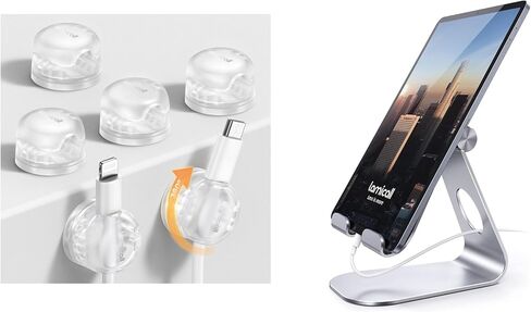 Lamicall Tablet Stand + Rotatable Cable Clips in Saudi Arabia