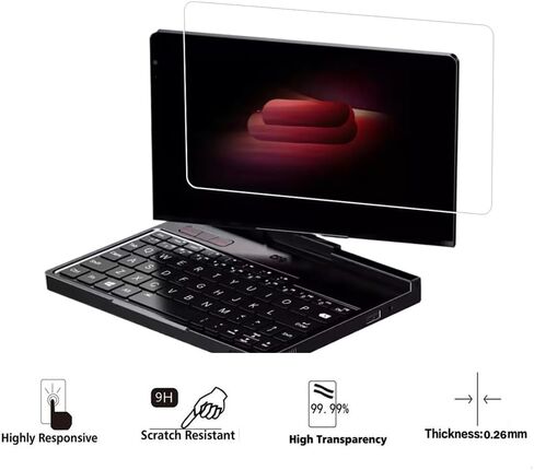 واقي شاشة Walieoka متوافق مع GPD Pocket 4 مقاس 8.8 بوصة، طبقة واقية من الزجاج المقوى بصلابة 9H، مقاوم للخدش وبصمات الأصابع [عبوة من قطعتين] in Saudi Arabia
