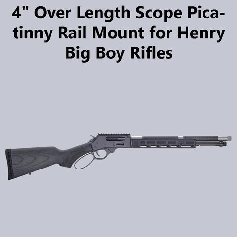 Gotical 4" Over Length Scope Picatinny Rail Mount for Henry Big Boy Rifles, Aluminum Construction Matte Black Anodizing, 20 in/lbs Mounting Hardware #8-40 X 1/4 Screws and Wrench Included in Saudi Arabia