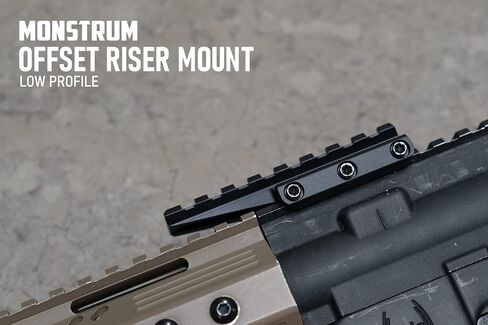 Monstrum Shrapnel Offset Picatinny Riser Mount مع قاعدة إيقاف الارتداد | 8 فتحة 3.5 بوصة in Saudi Arabia