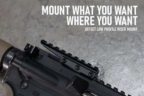 Monstrum Shrapnel Offset Picatinny Riser Mount مع قاعدة إيقاف الارتداد | 8 فتحة 3.5 بوصة in Saudi Arabia