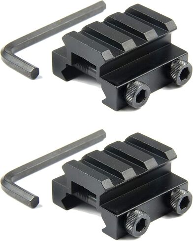 TACFUN 2PCS Flat TOP Half 1/2 INCH MINI Riser Block Mount 3 Slot Picatinny Rail in Saudi Arabia