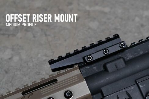 Monstrum Shrapnel Offset Picatinny Riser Mount مع قاعدة إيقاف الارتداد | 8 فتحة 3.5 بوصة in Kuwait