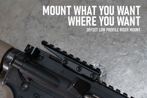Monstrum Shrapnel Offset Picatinny Riser Mount مع قاعدة إيقاف الارتداد | 8 فتحة 3.5 بوصة in Kuwait