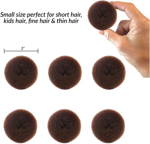 Styla Hair Donut Hair Bun Maker for Kids, Ballet Buns Maker for Kids, Sock Bun Hair Maker, Donut Bun Maker Hair, Easy Bun Hair Bun Maker, Hair Donut Bun Maker (3pc Black) in Saudi Arabia