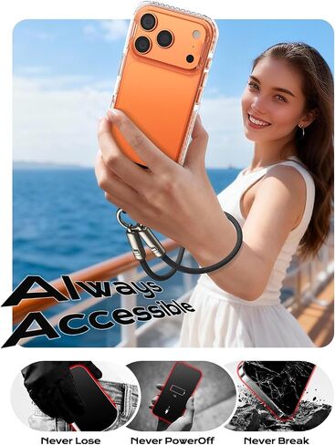 Phone Lanyard Crossbody USB C Cable, PD240W USB C to USB C Cables, Anti Theft Phone Strap Universal Cell Phone Neck lanyard for iPhone/Samsung/Android Phones(Black/3.93ft) in Saudi Arabia