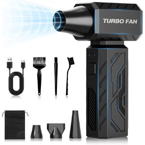 Compressed Air Duster, 390000RPM Powerful Electric Air Duster, 100-Gear Stepless Adjustable Cordless Air Blower with Brushless Motor, Upgraded Mini Blower for Keyboard Computer Car Home Cleaning in Saudi Arabia
