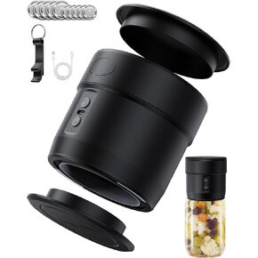 Mason Jar Vacuum Sealer Kit, Electric Mason Jar Vacuum Sealer Kit, Jar Vacuum Sealer for Mason Jars, Double Cordless Automatic Vacuum Sealer, with Wide & Regular Mouth Mason Lids for Food Storage in Saudi Arabia