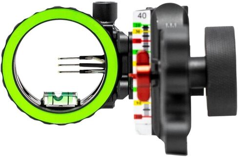 REDLINE RL-2 مشهد القوس المنزلق ذو الثلاثة دبابيس - دبابيس علوية من الألياف .019 ودبوس سفلي .010 مع تعديلات المحور الثاني والثالث وحلقة الألياف البصرية المغلقة - أسود - اليد اليمنى in Kuwait