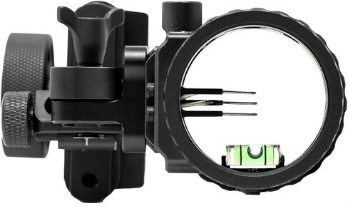 REDLINE RL-2 مشهد القوس المنزلق ذو الثلاثة دبابيس - دبابيس علوية من الألياف .019 ودبوس سفلي .010 مع تعديلات المحور الثاني والثالث وحلقة الألياف البصرية المغلقة - أسود - اليد اليمنى in Kuwait