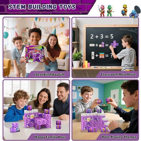 Large Magnetic Blocks for Toddler Toys, STEM Preschool Learning Sensory Montessori Outdoor Travel Building Toys Gifts for 3 4 5 6 Year Old Kids Boys Girls in Saudi Arabia