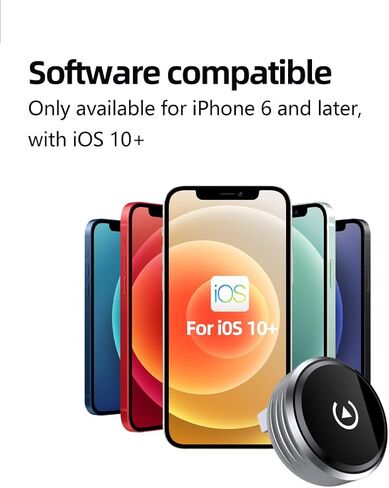 محول CarPaly وAndroid اللاسلكي - تحويل CarPlay السلكي من المصنع إلى قابس Dongle لتشغيل السيارة اللاسلكية، يعمل مع iPhone iOS 10+& Android 9+، كابلان متضمنان USB A إلى USB C & A (CB06) in Kuwait