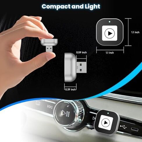 محول CarPaly وAndroid اللاسلكي - تحويل CarPlay السلكي من المصنع إلى قابس Dongle لتشغيل السيارة اللاسلكية، يعمل مع iPhone iOS 10+& Android 9+، كابلان متضمنان USB A إلى USB C & A (Y6) in Kuwait