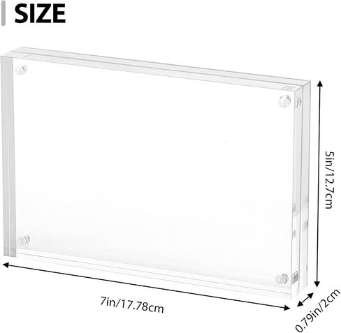 Fixwal 4x6 Picture Frame, 6 Pack Acrylic Frames, Clear Double Sided Photo Frame with Magnetic Desktop in Saudi Arabia