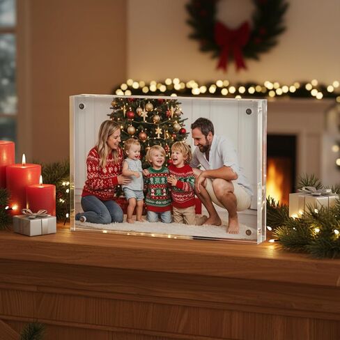 Fixwal 4x6 Picture Frame, 6 Pack Acrylic Frames, Clear Double Sided Photo Frame with Magnetic Desktop in Saudi Arabia