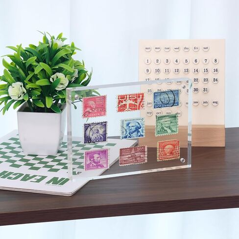 Fixwal 4x6 Picture Frame, 6 Pack Acrylic Frames, Clear Double Sided Photo Frame with Magnetic Desktop in Saudi Arabia