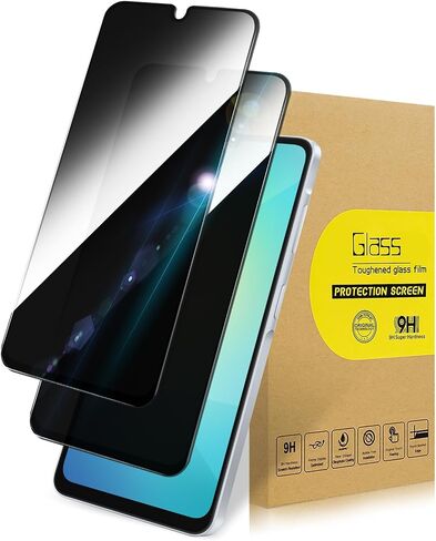 قطعتان من واقي شاشة الخصوصية لهاتف Samsung Galaxy A06|زجاج مقسى مضاد للتجسس ومضاد للخدش، وصلابة 9H وسهولة التركيب in Saudi Arabia