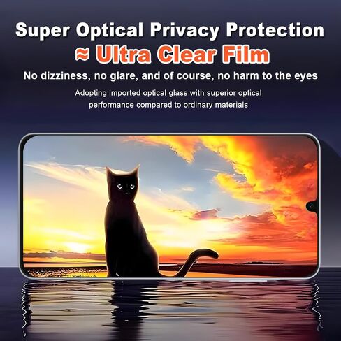 قطعتان من واقي شاشة الخصوصية لهاتف Samsung Galaxy A06|زجاج مقسى مضاد للتجسس ومضاد للخدش، وصلابة 9H وسهولة التركيب in Saudi Arabia