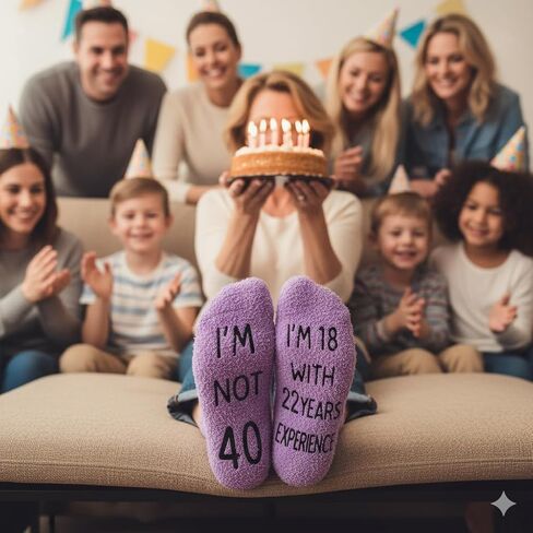 HAPPYPOP 40th Birthday Gifts for Women - Novelty Socks for 40 Year Olds, 40 Year Old Birthday Gifts Ideas in Saudi Arabia