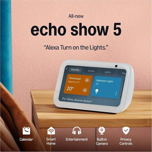 Echo Show 5 with Legrand Radiant Smart Plug in Saudi Arabia