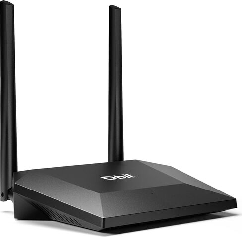 DBIT N300 2.4GHz WiFi Router with WISP Wireless Repeater Mode Internet Router for Security Cameras, IoT Smart Home Devices - Guest Network, Internet Access Control, WPA2, WPS, Easy Setup (T1 Pro) in Kuwait